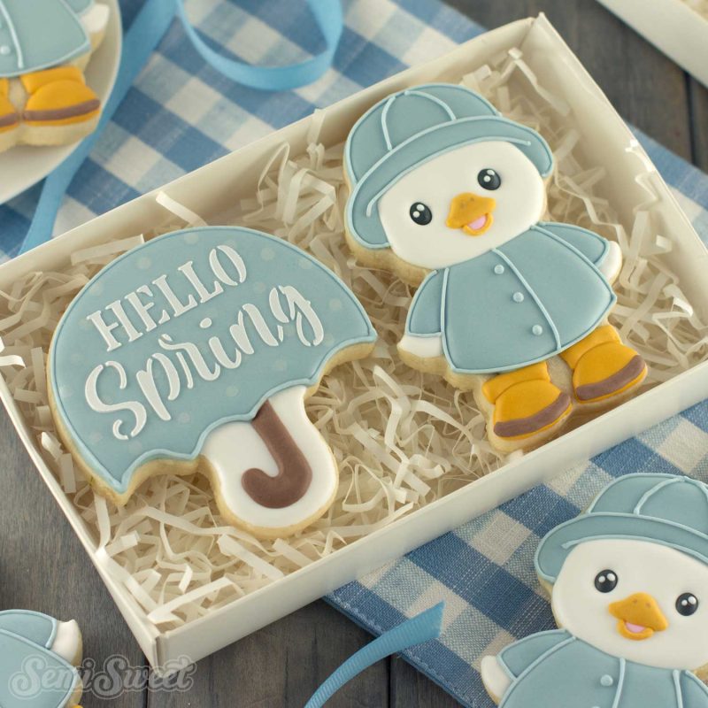 raincoat duck cookie square