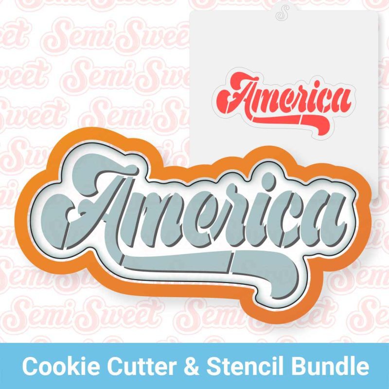 retro america cutter stencil bundle