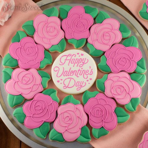 rose cookie platter square