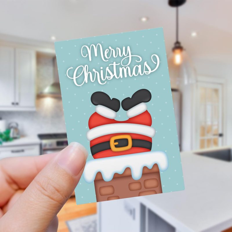 santa chimney tag