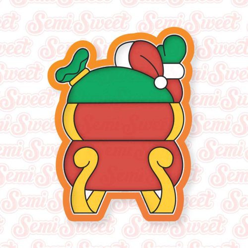 Santa in Flight Cookie Cutter Platter | Semi Sweet Designs