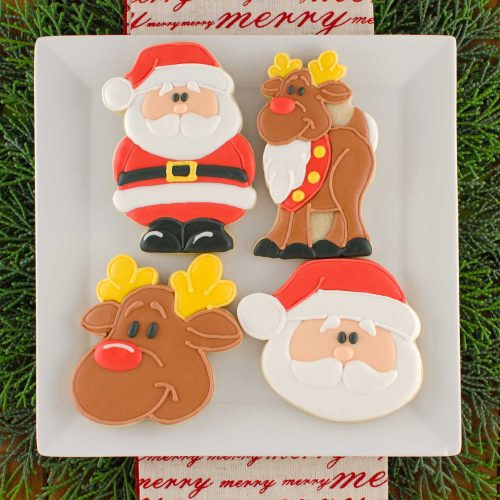 santa reindeer cookies