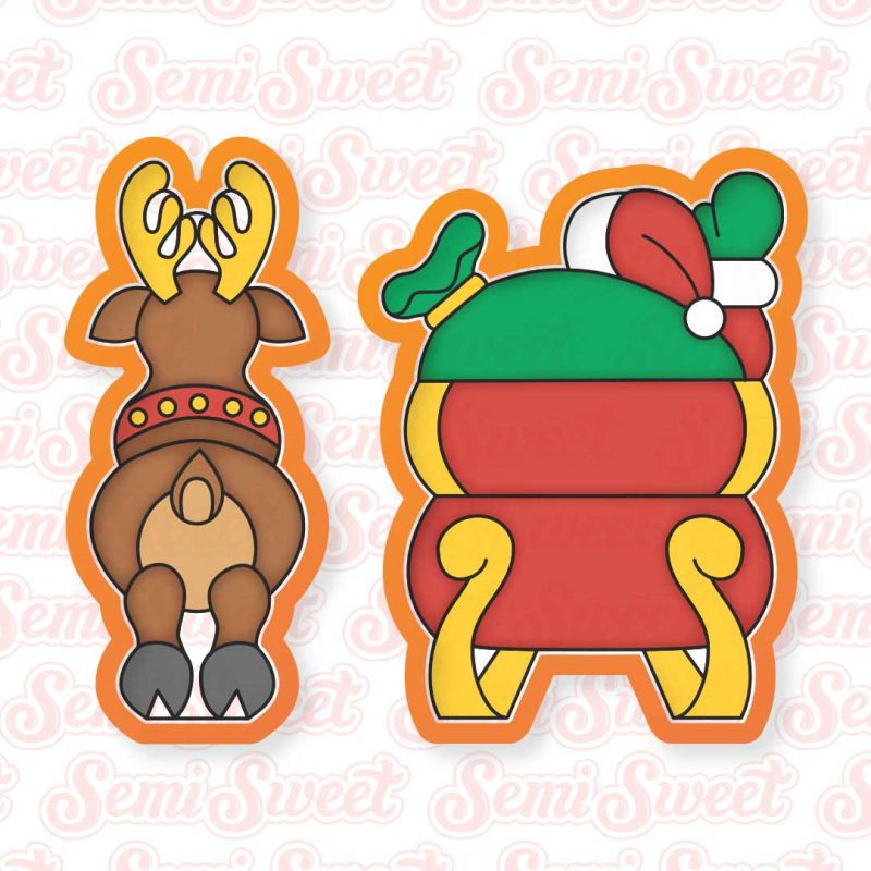 Santa in Flight Cookie Cutter Platter | Semi Sweet Designs