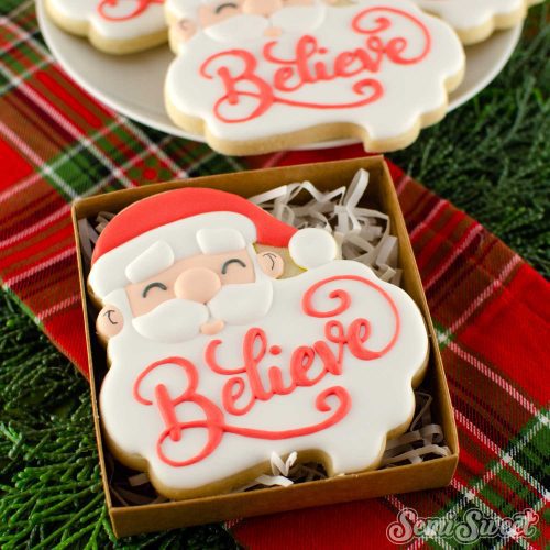 santa beard plaque cookies box