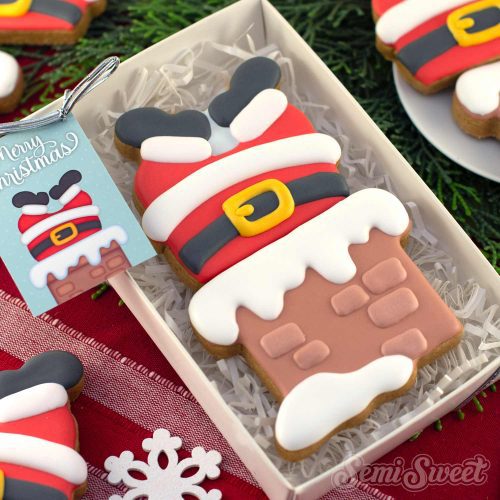 santa chimney cookie square