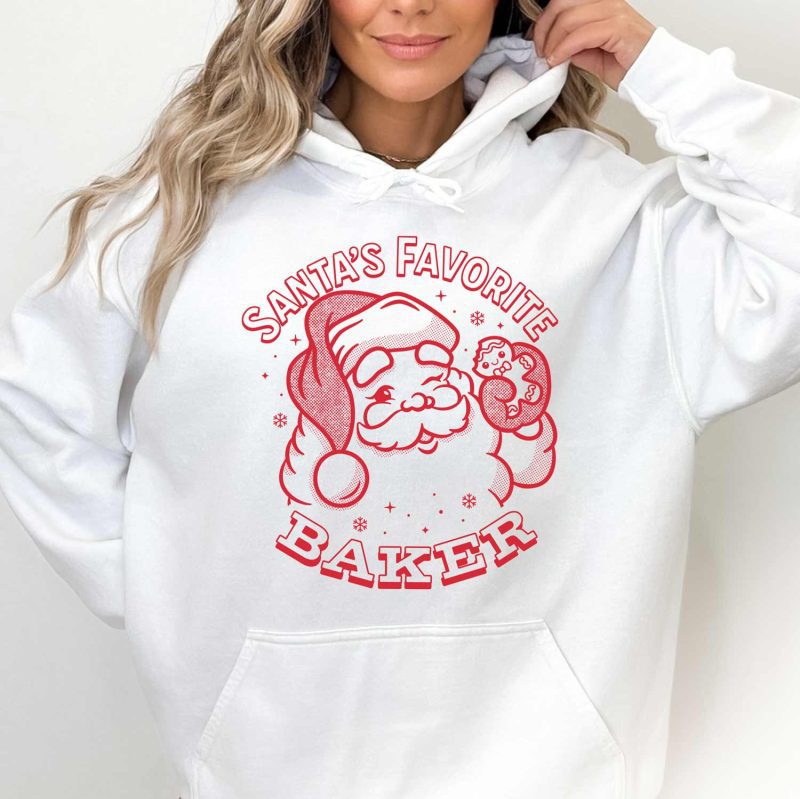 santas favorite baker white hoodie 8180ea20 e116 4c62 bd0d ca5f5397e69c