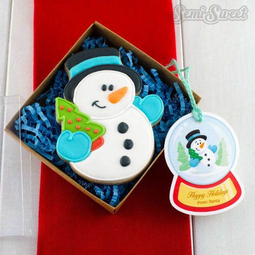 snowman cookies tag