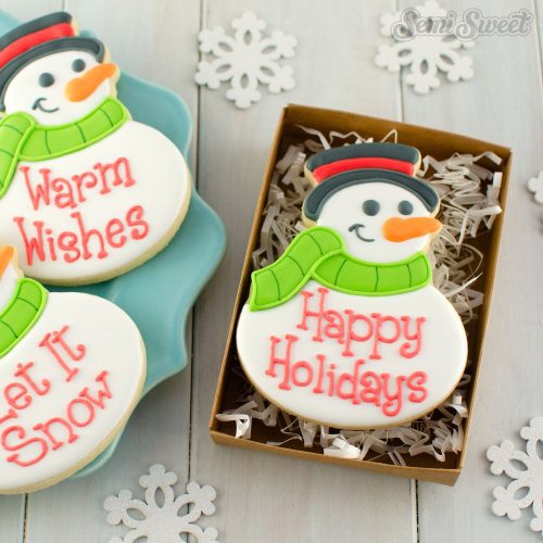 snowman cookie plaque box