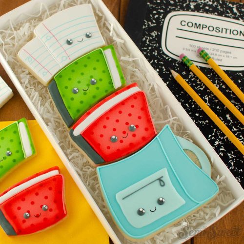 stackable backpack cookie set square