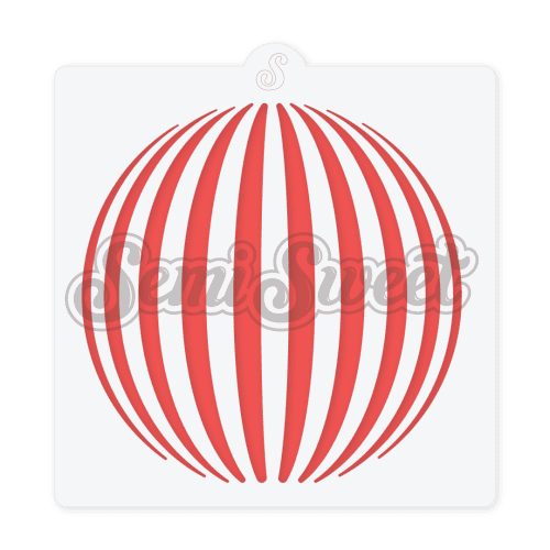 Striped Sphere Stencil - Regular | Semi Sweet Designs