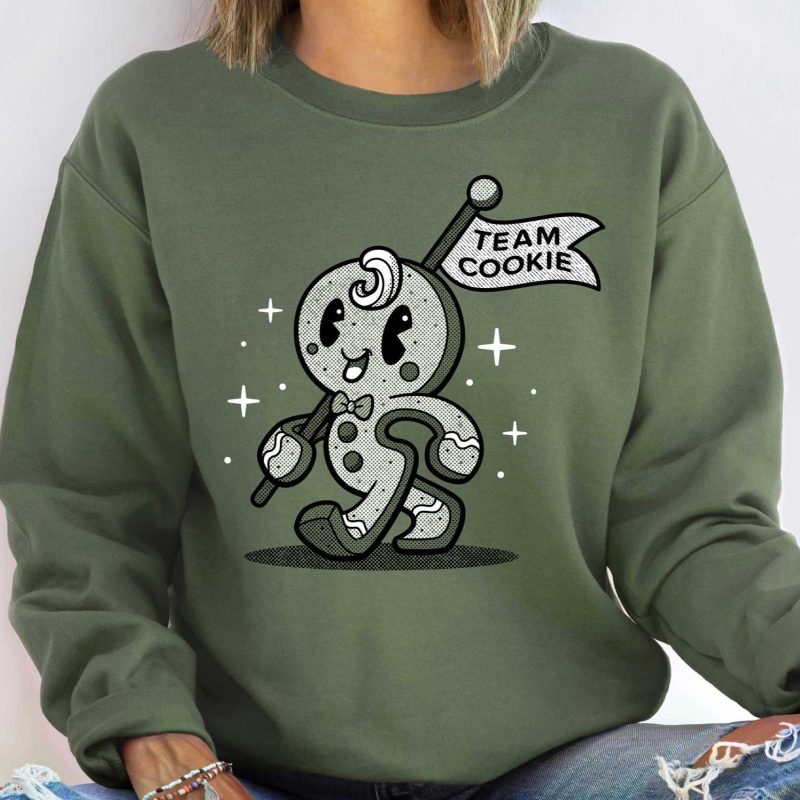 team cookie ginger Sweatshirt Military Green