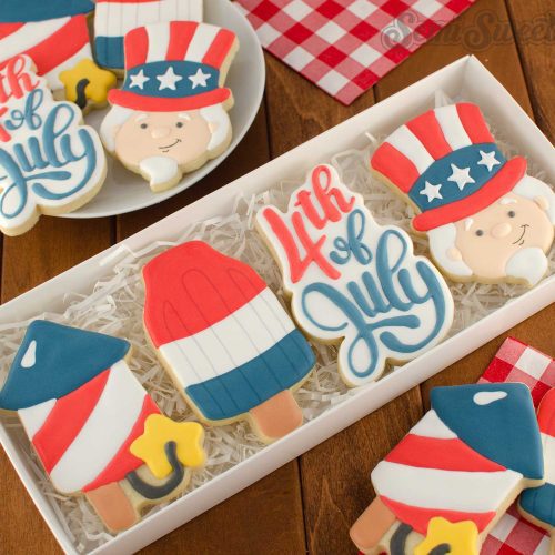 thin 4th of July cookies box set