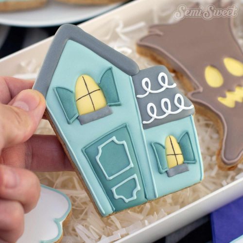 thin haunted house cookie closeup shop