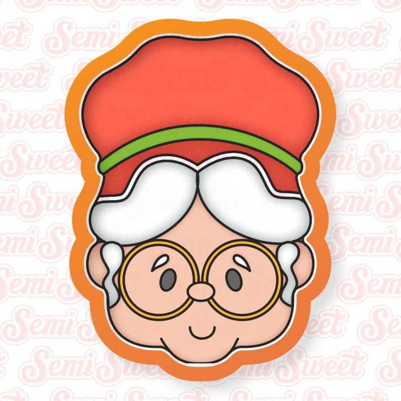 thin mrs claus face