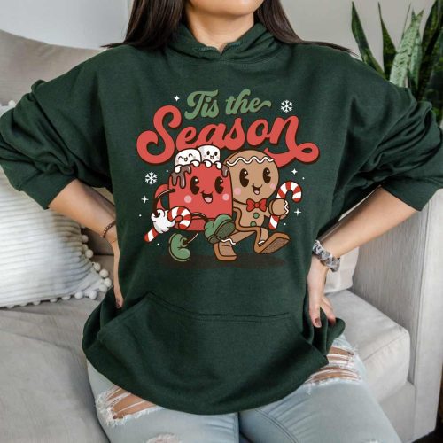 tis the season cocoa mug ginger G185 forest green