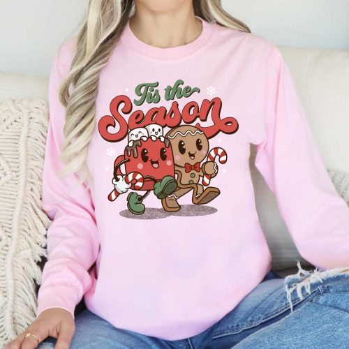 tis the season cocoa mug ginger G185 pink