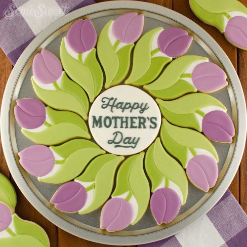 tulip cookie platter square