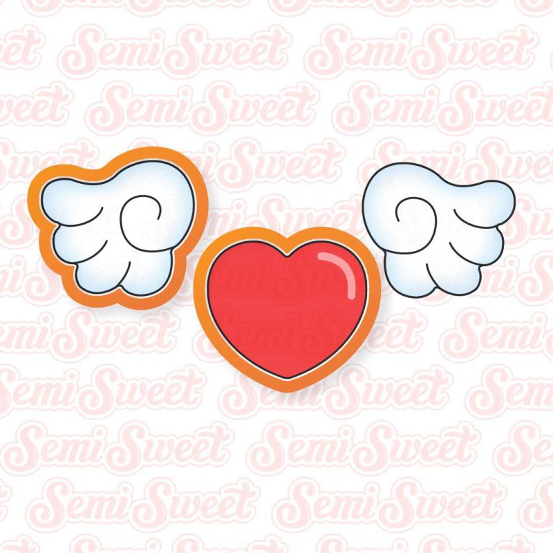 winged heart 2pc set shop